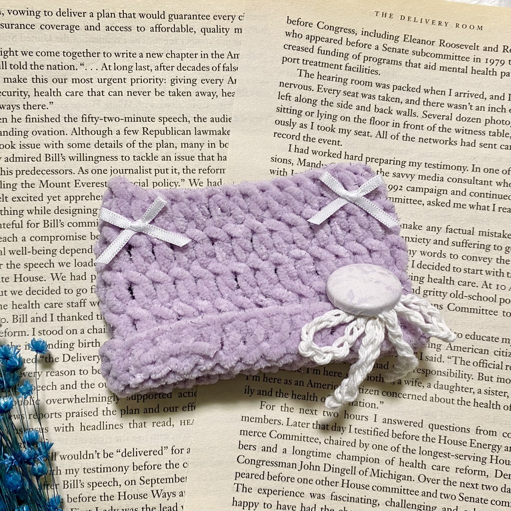 【10〜12cmぬい服】 きらきら猫耳ニット帽子セット