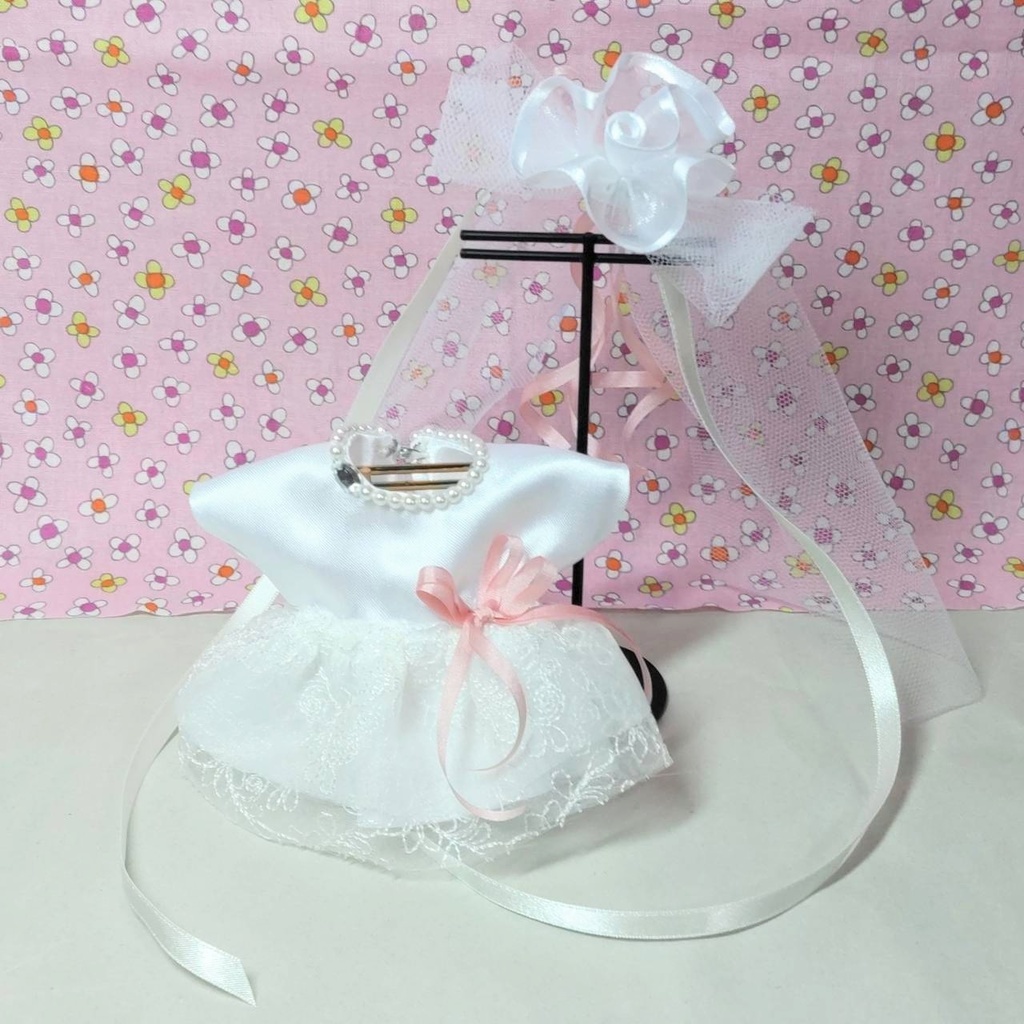 おためし価格 ウェディングドレスセット 12 ぬいぐるみ服 ぬい服 Nuifuku Ribbon Booth