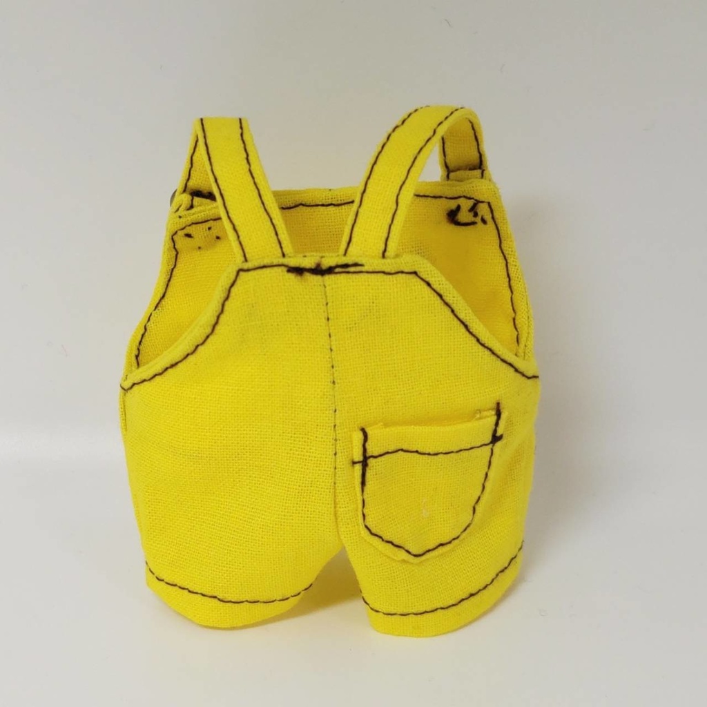 オーバーオール♬イエロー♬ハンドメイド♬ぬいぐるみ服♬ぬい服♬16cm♬15cm