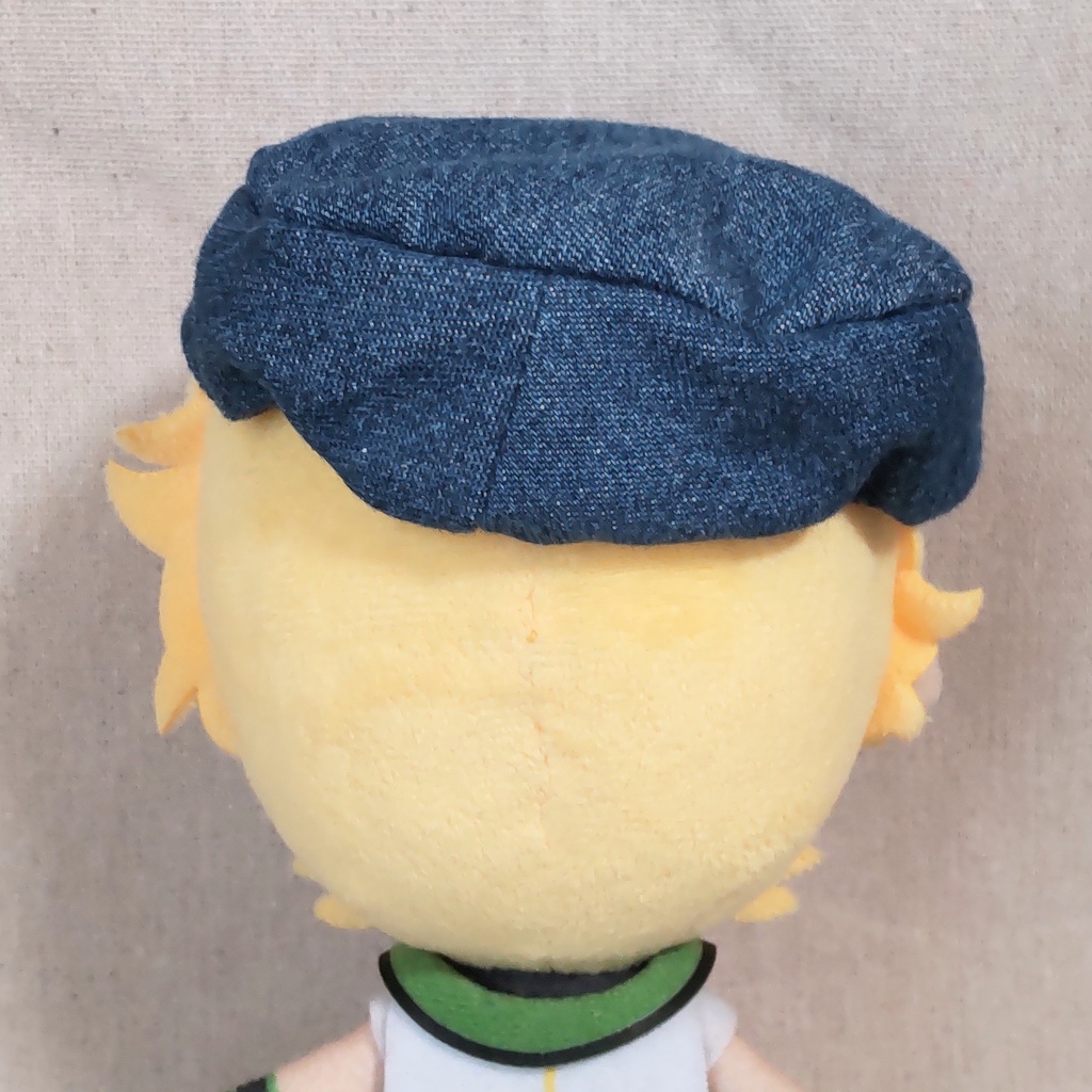 【16cmぬいぐるみ用】ムラ染め加工ジーンズのハンチング帽子【ぬいぐるみ服・ぬい服】