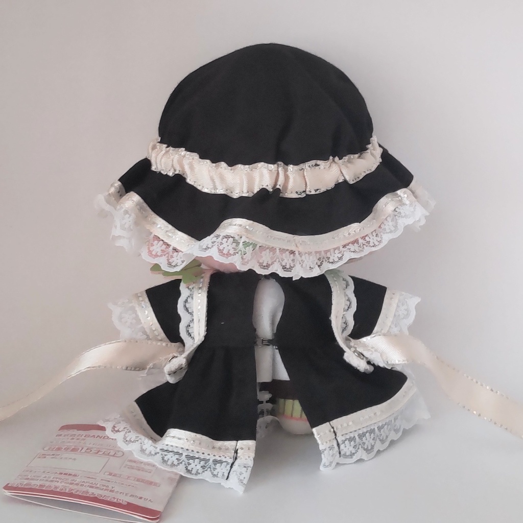 【16cmぬいぐるみ用】クラシカルなメイドさん♬クリームのリボン♬メイド服【ぬいぐるみ服・ぬい服】