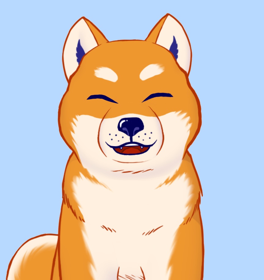 Orange Shiba live2D vtuber model