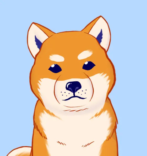 Orange Shiba live2D vtuber model
