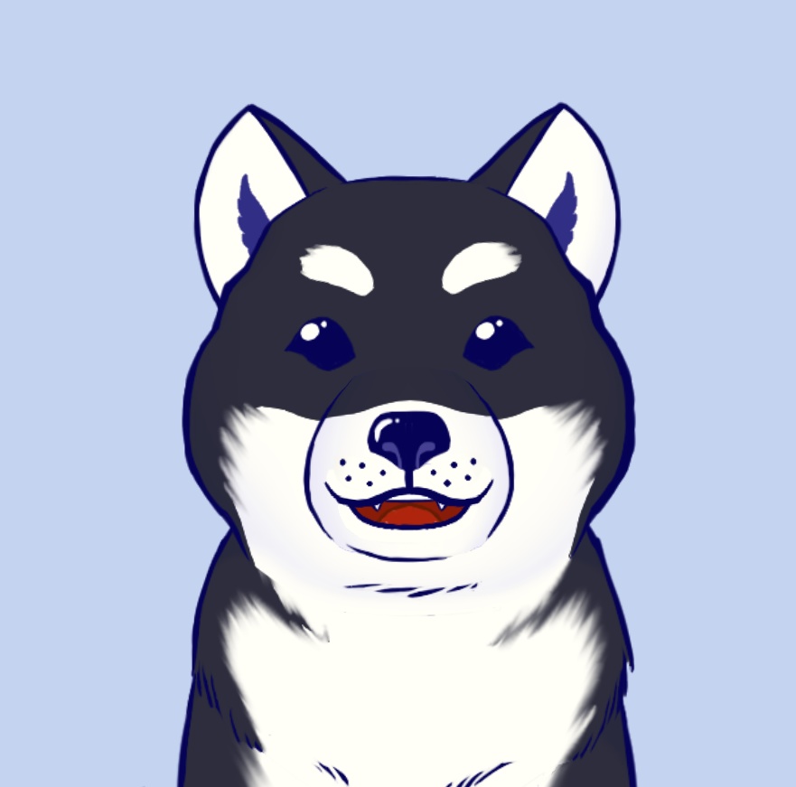 BW Shiba Inu live2D vtuber model