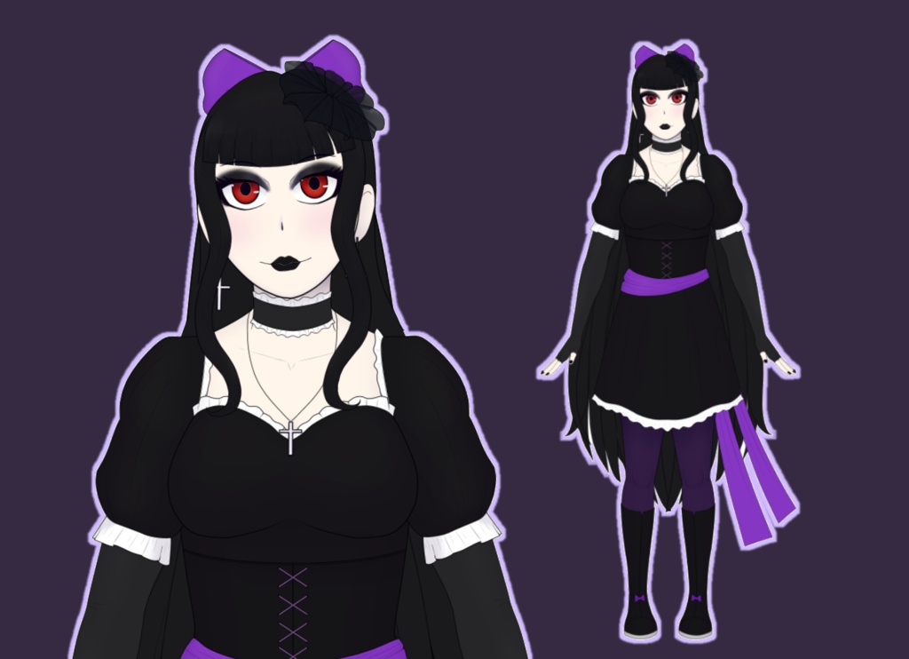 Goth Vampire 2D Vtuber model