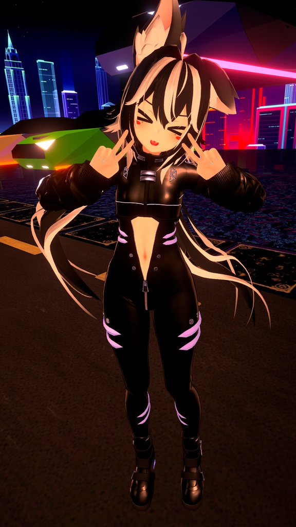 Rindo 竜胆 Hair Black White Texture