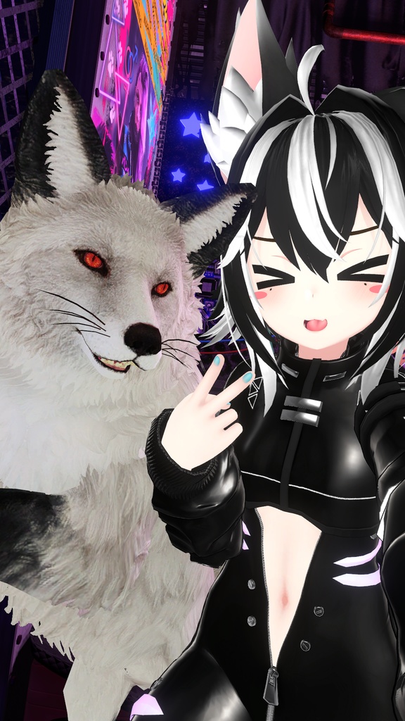 Rindo 竜胆 Hair Black White Texture