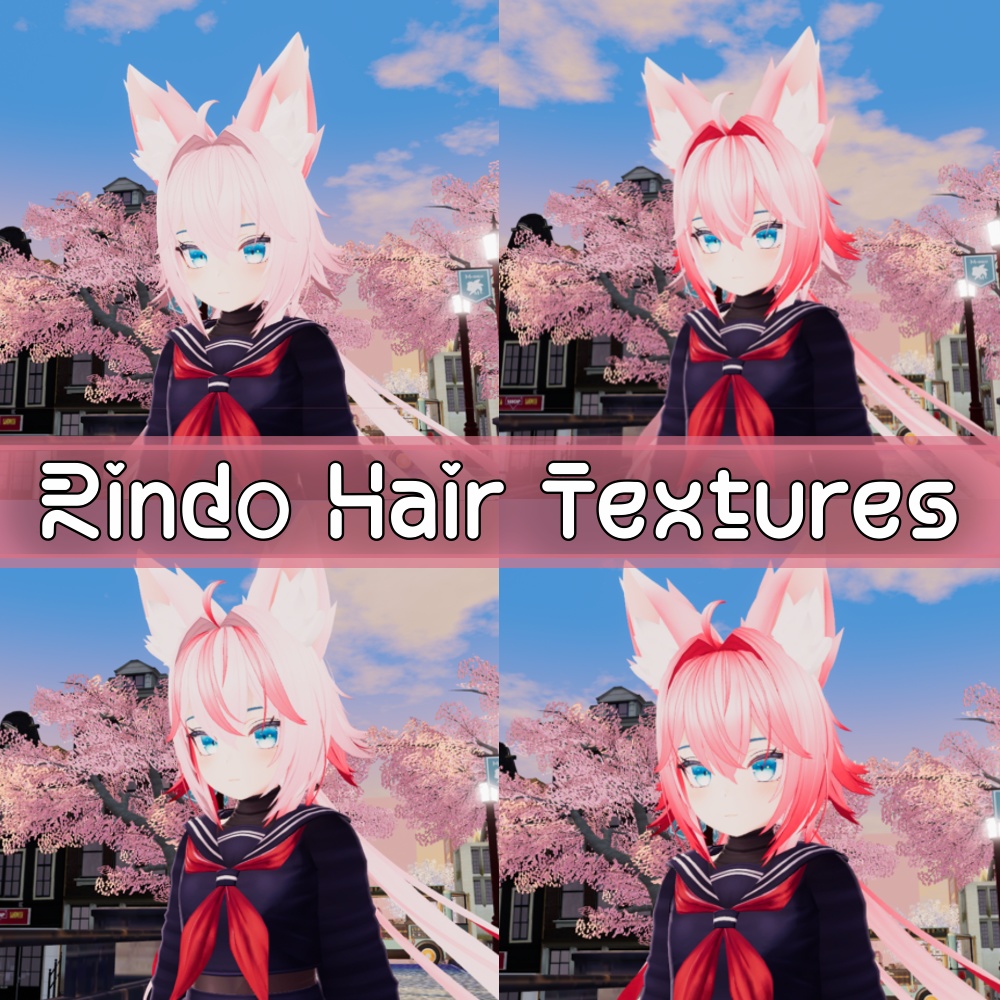 Rindo 竜胆 Hair Pink Hues Textures