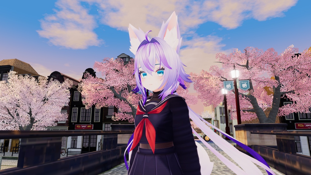Rindo 竜胆 Hair Violet Hues Texture