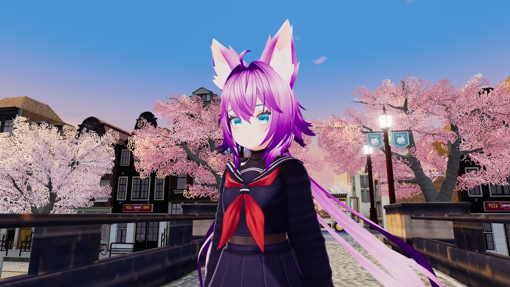 Rindo 竜胆 Hair Purple Turquoise Textures