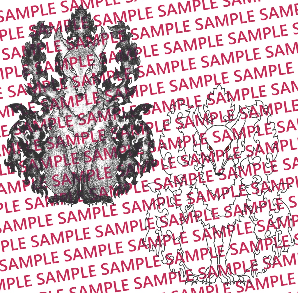 Velno向け和彫り風タトゥーテクスチャ素材