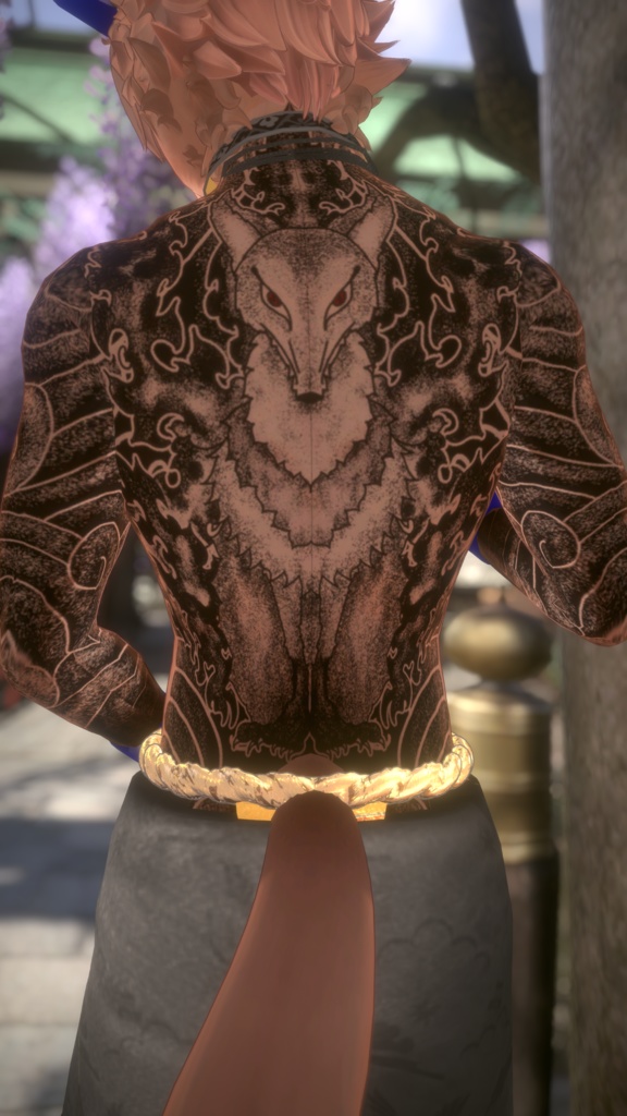 Velno向け和彫り風タトゥーテクスチャ素材