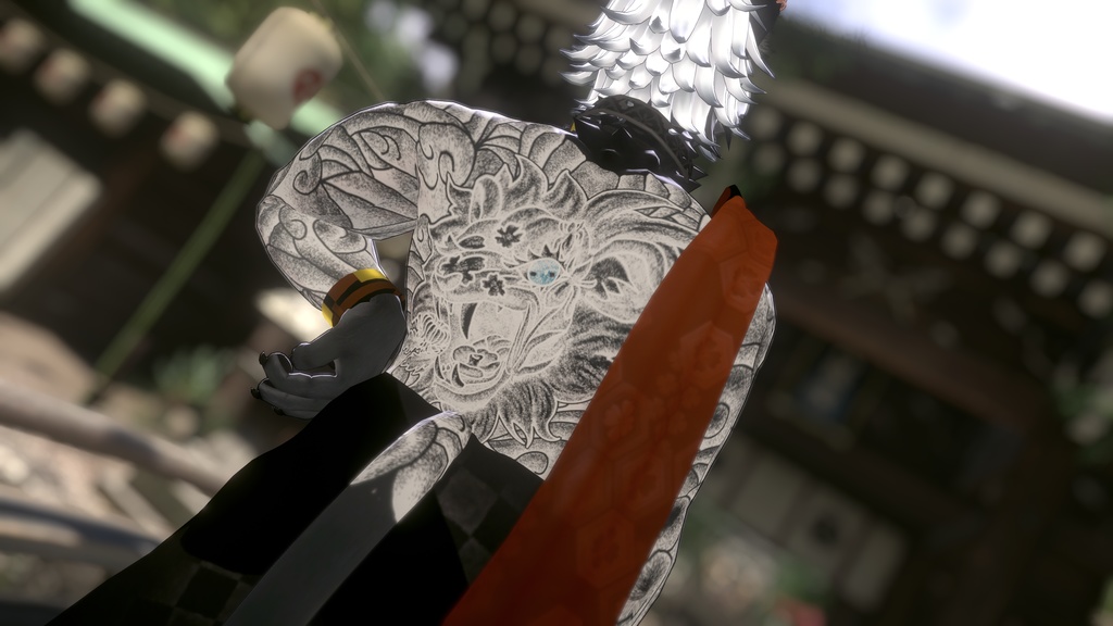 Shiki向け和彫り風タトゥーテクスチャ素材