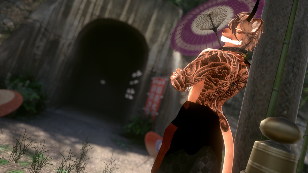 Shiki向け和彫り風タトゥーテクスチャ素材