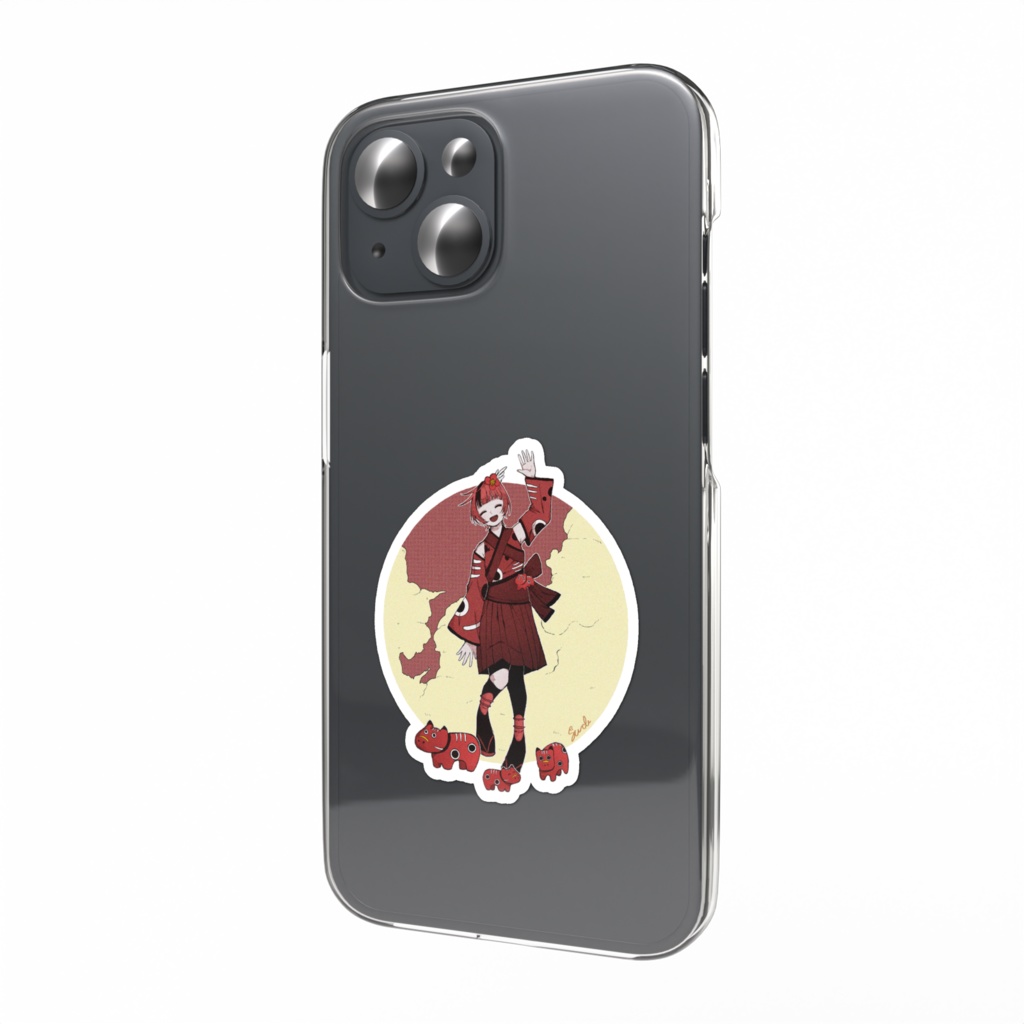 赤き守神 スマホステッカー