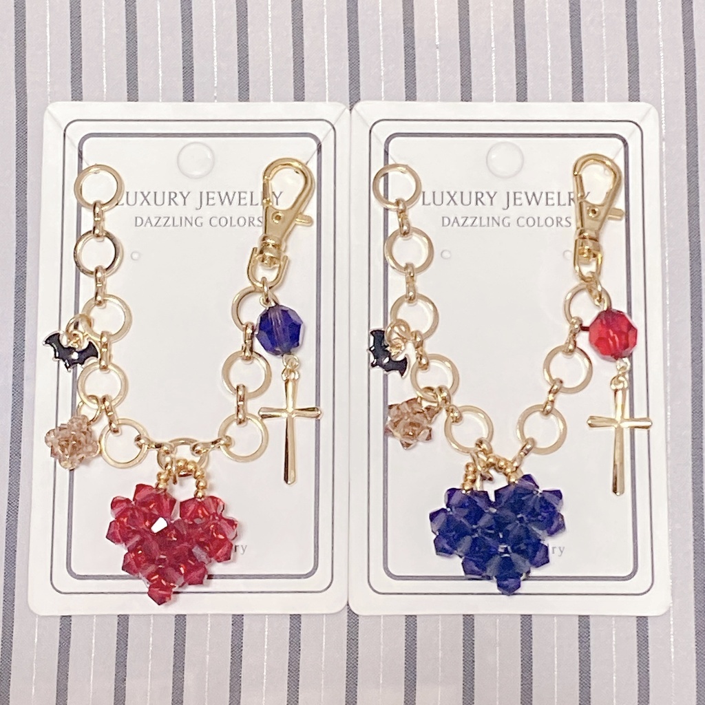 ハートバッグチャーム(紫