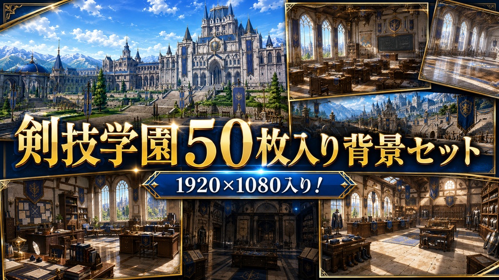 【剣技学園】背景50枚セット （昼・夕・夜差分込み）