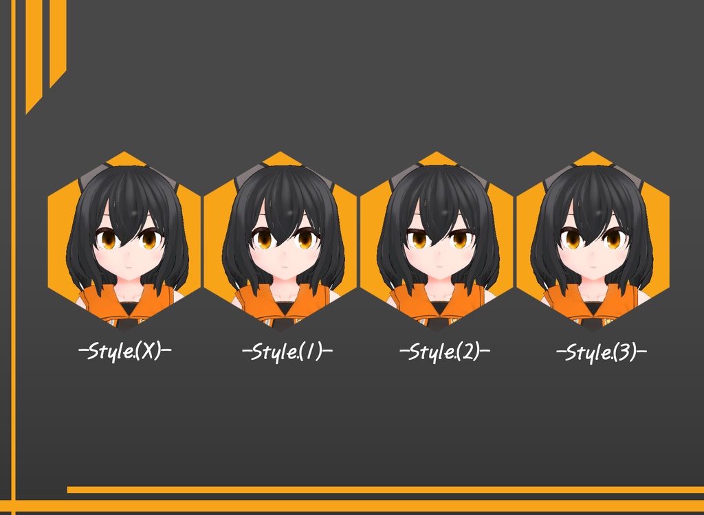 VRchatオリジナル3Dモデル"クロ"