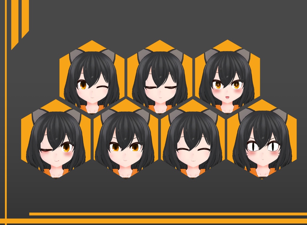 VRchatオリジナル3Dモデル"クロ"