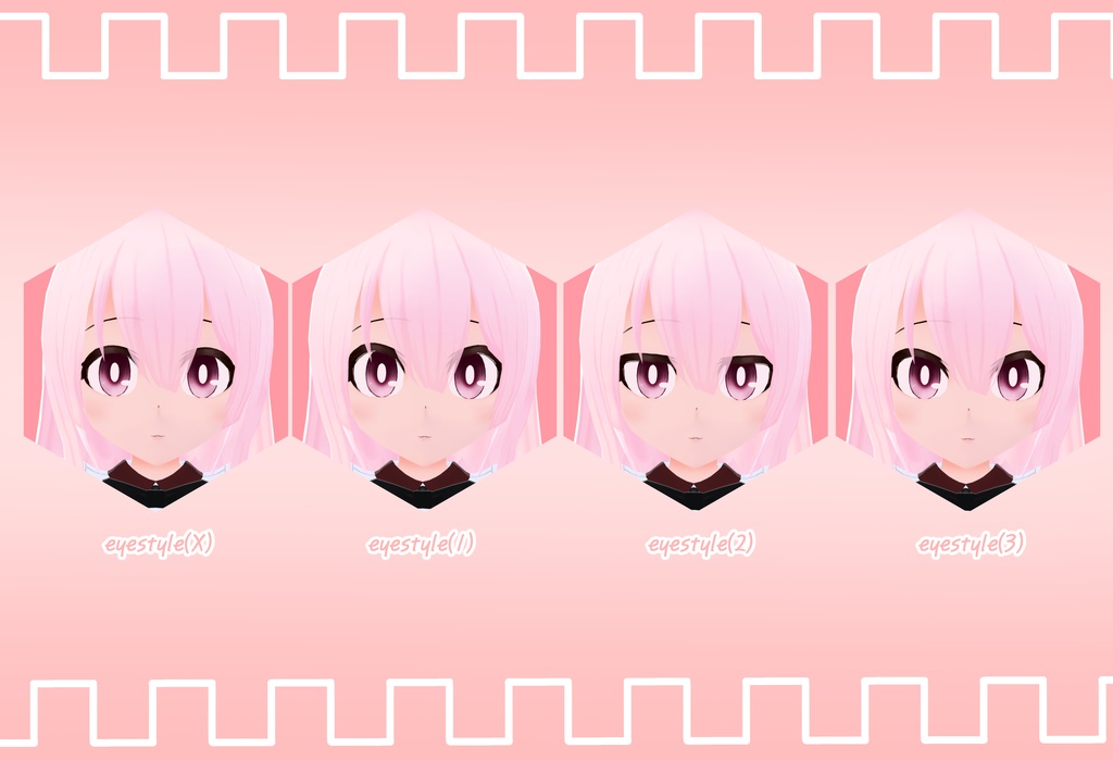 VRchatオリジナル3Dモデル"ミナ"