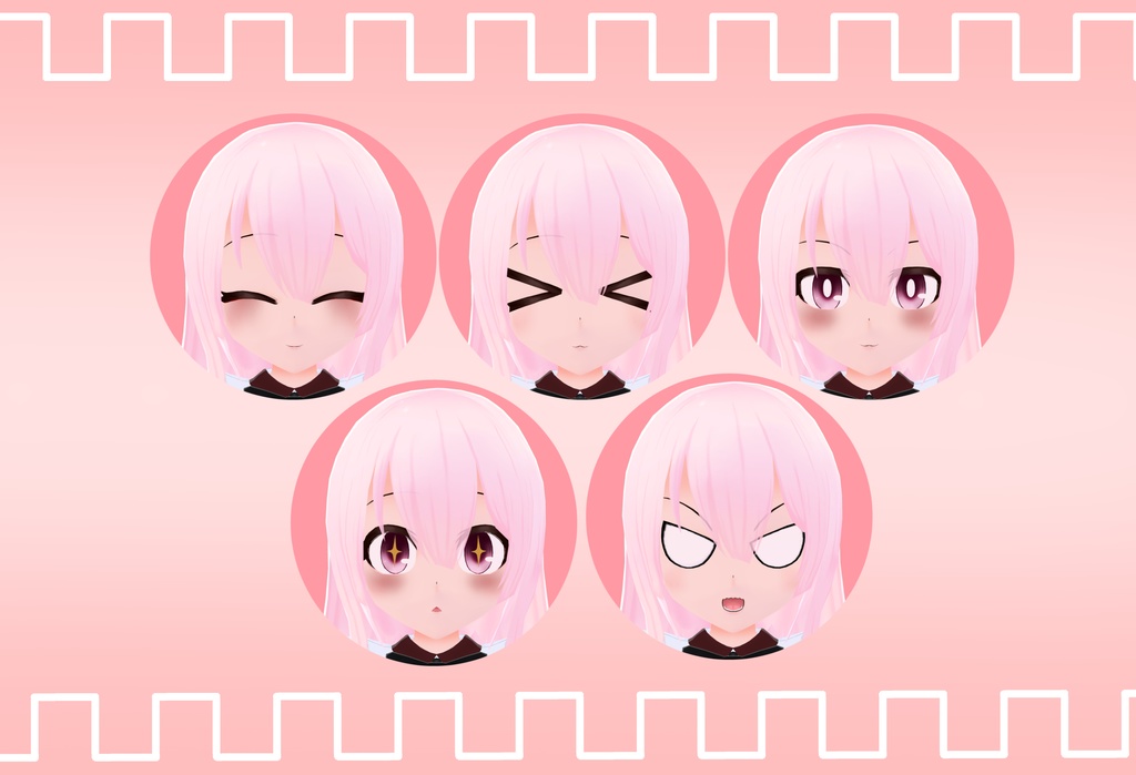 VRchatオリジナル3Dモデル"ミナ"