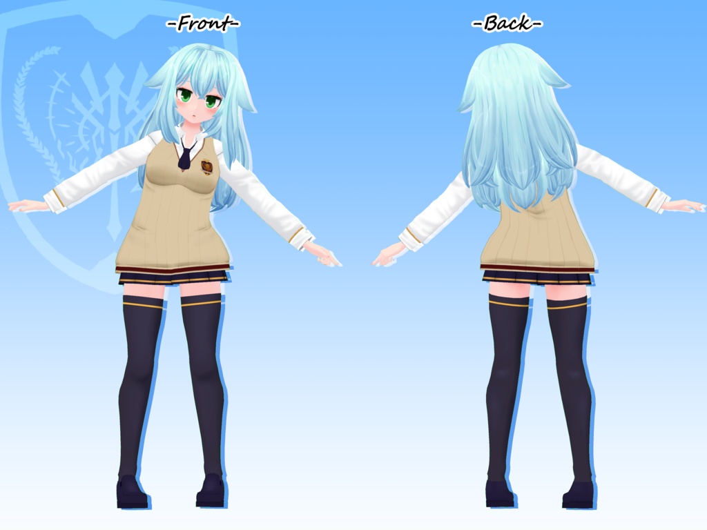 VRCオリジナル3Dモデル"Mari"1.03ver