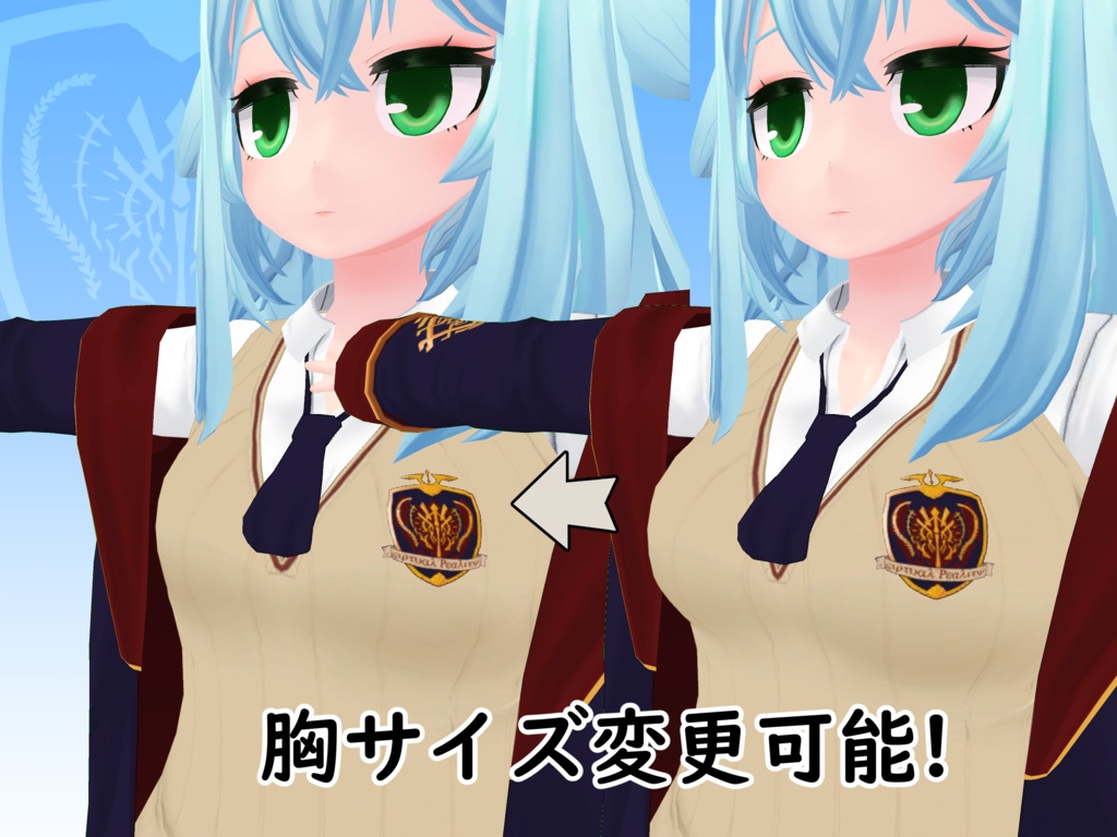 VRCオリジナル3Dモデル"Mari"1.03ver