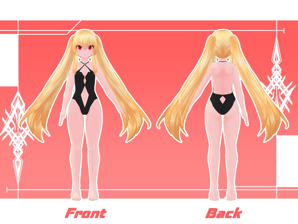 VRCオリジナル3Dモデル"Visha"2.0ver