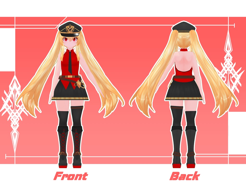 VRCオリジナル3Dモデル"Visha"2.0ver