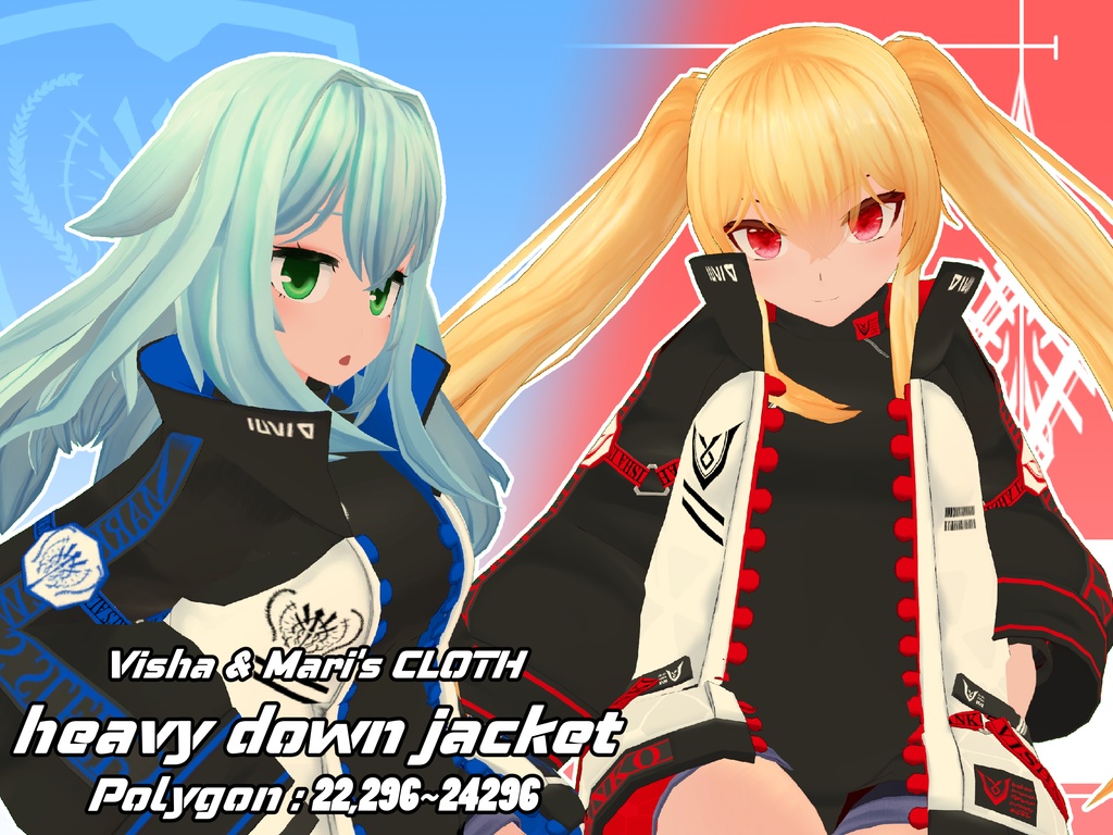 VRC Visha&Mariアバター衣装 [heavy down jacket]