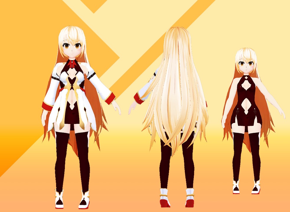 VRchatオリジナル3Dモデル"リラ"