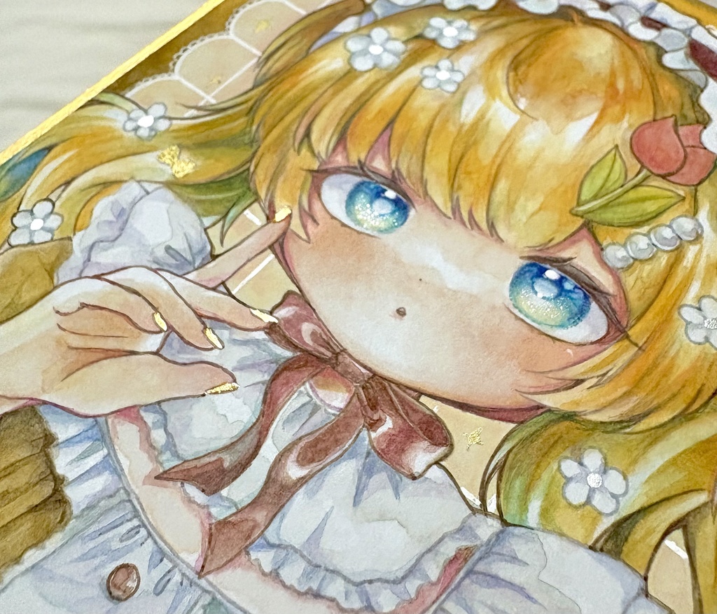 【水彩】森のくまちゃん🧸🌷