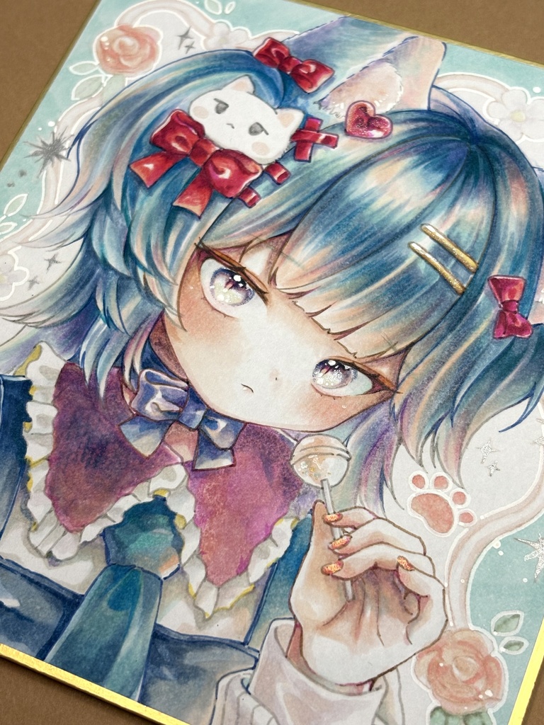 【アルコールインク】ロリポップキャット🐾