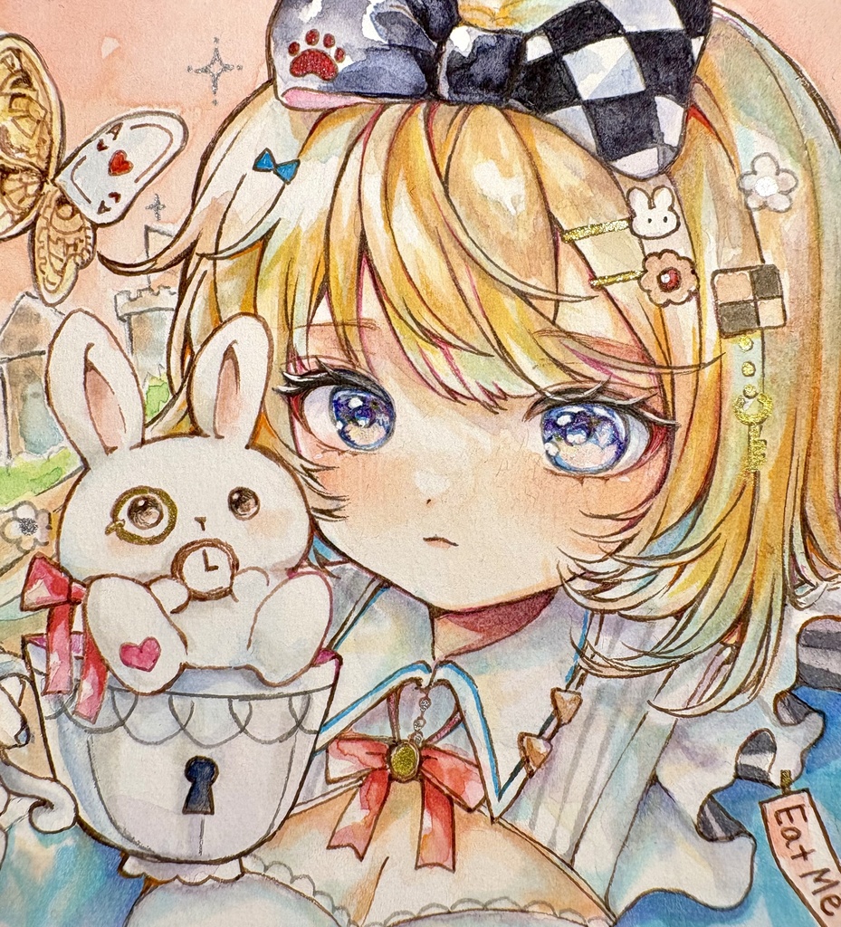 原画 ｢EAT ME🐇🩵｣不思議の国のアリス