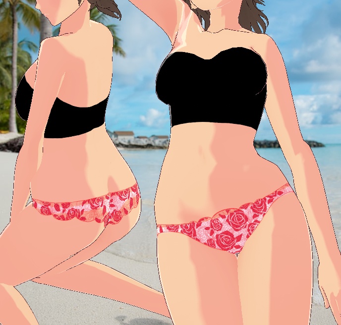 【VRoid】 下着（レース ショーツ panties）テクスチャ pngファイル