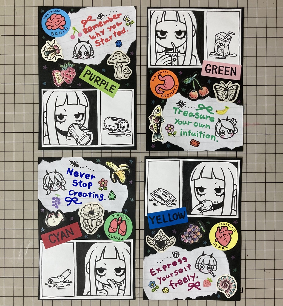 【原画】コラージュ作品全4種