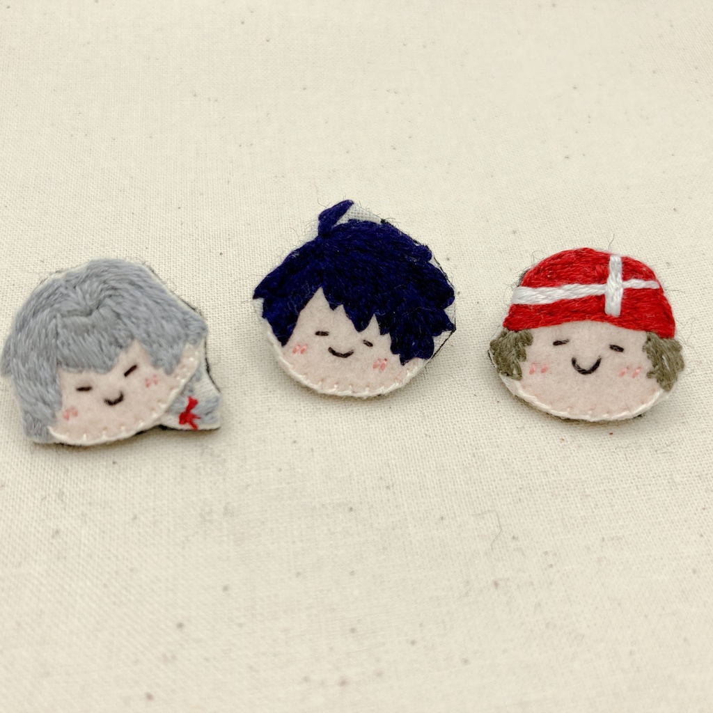 刺繍ピンバッジ(THE 虎牙道)