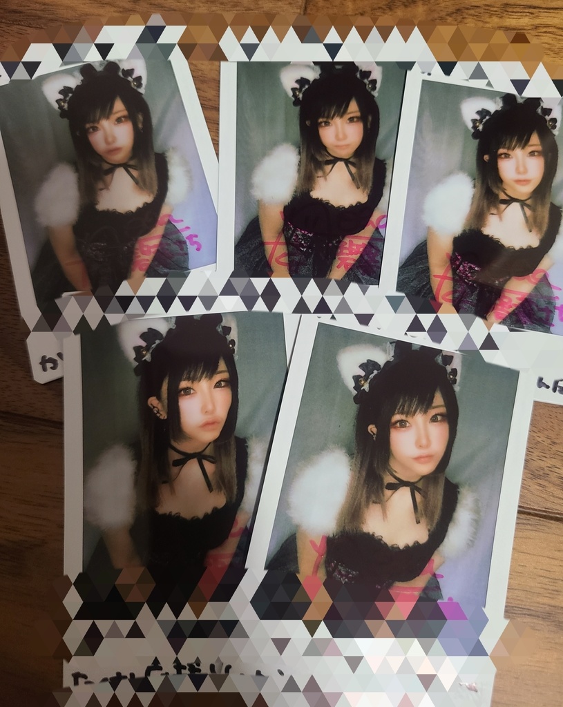 あおばさち　猫メイドチェキ