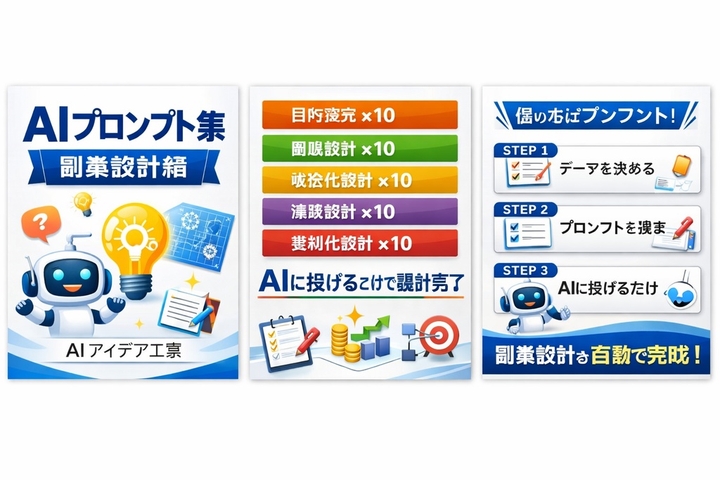 AIプロンプト集：副業設計編（PDF）｜AIアイデア工房式