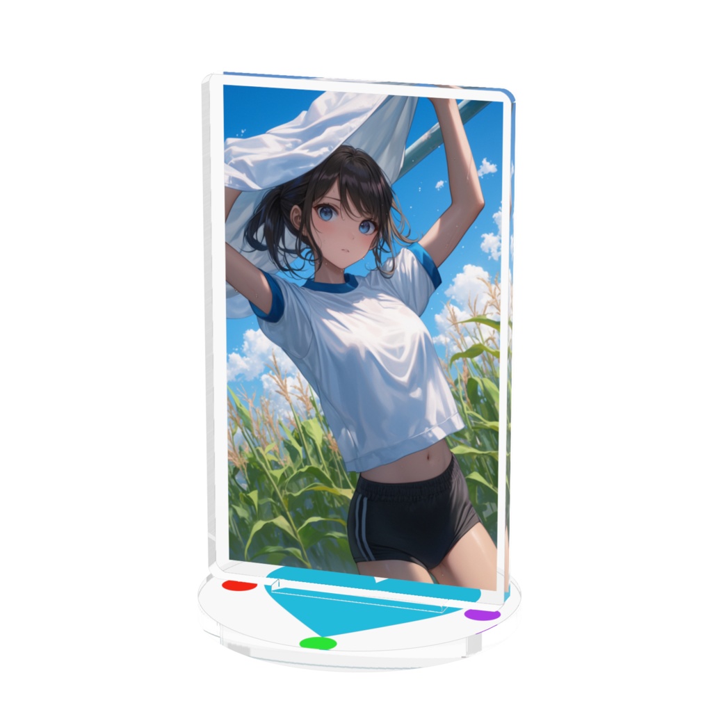 トウモロコシ畑と女子中学生