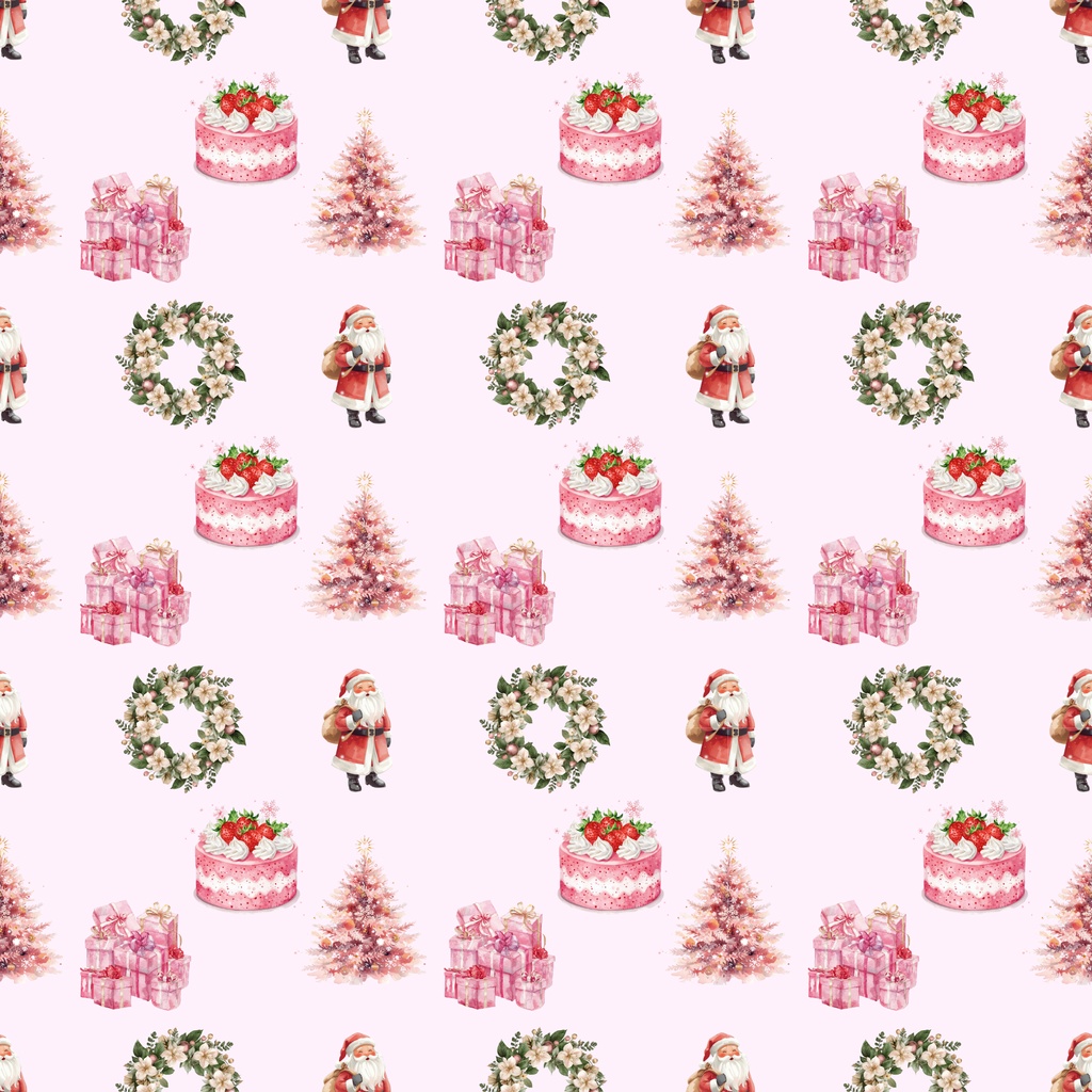 クリスマスの水彩画デジタルペーパー