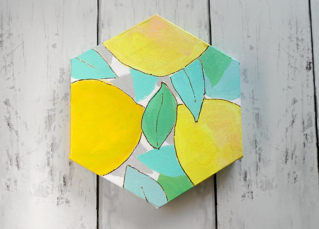 mini原画 │ Minimum Art【レモン(D)-Yellow×turquoise】