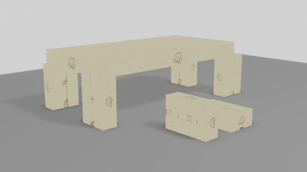 オリジナル箱馬＆平台セット　3Dモデルデータ