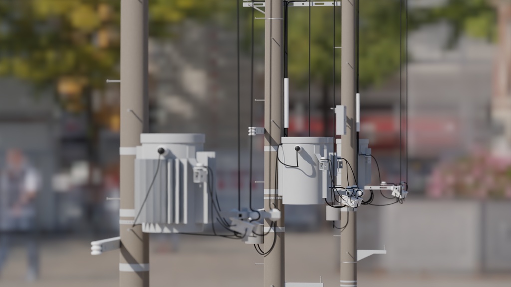 電柱 3Dモデルデータ