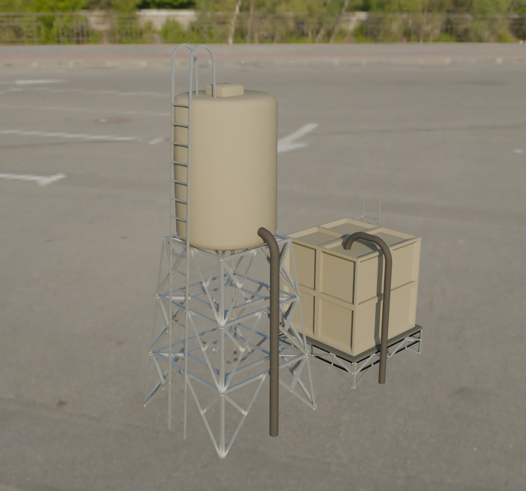 給水塔 3Dモデルデータ