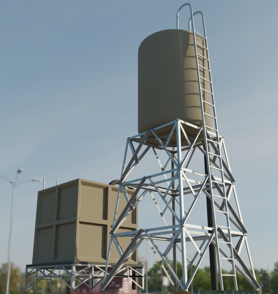 給水塔 3Dモデルデータ