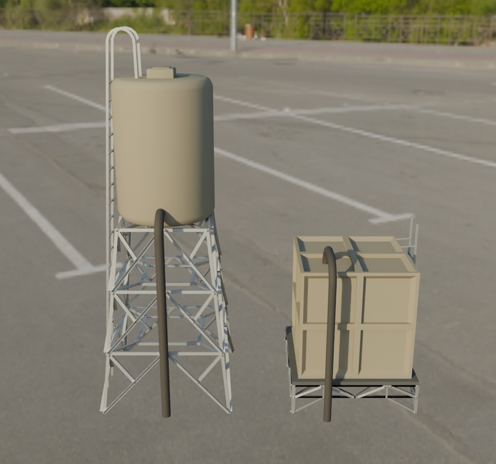 給水塔 3Dモデルデータ