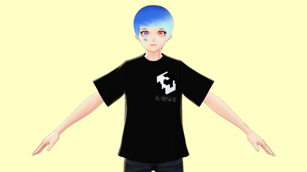 【VRoidStudio】キューブTシャツ(無料包含)