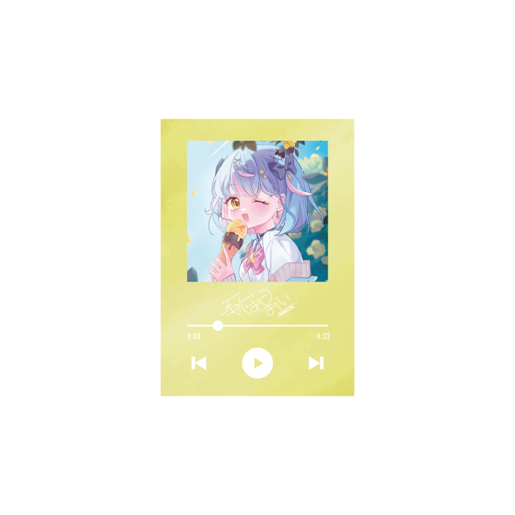 音楽再生風アクキー「アイス」
