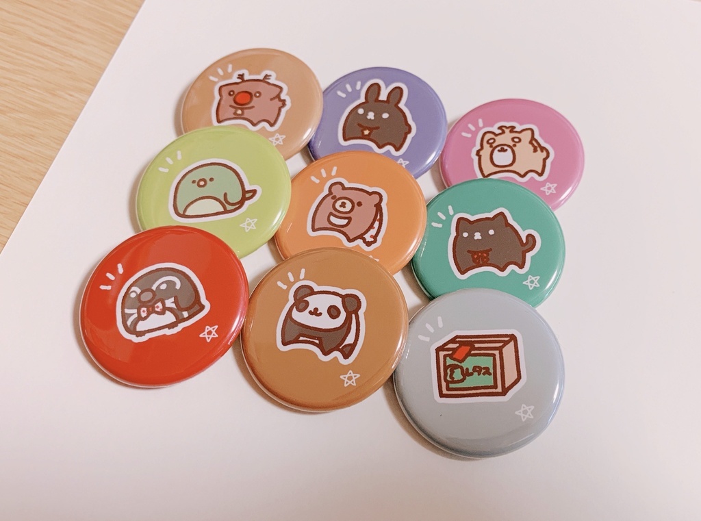 【缶バッジ】つきうたころころあにまるず